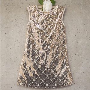 Joyfolie Girls Size 6 Gold Sequin Dress